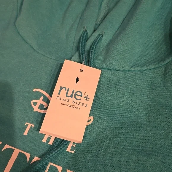 NWT Disney The Little Mermaid Women's Teal Aquamarine Hoodie Sweatshirt 3X - Picture 7 of 11